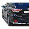 Защита заднего бампера «Уголки двойные» (d63,5) для Toyota Highlander (2014-2015)(Окрашенное) купить недорого с доставкой в Канск