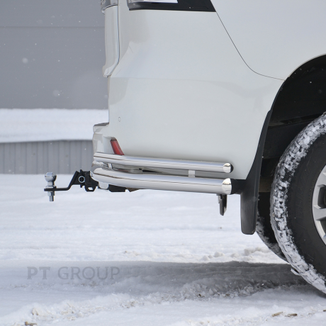 ТСУ /съемный квадрат/ с НЕРЖ накладкой TOYOTA LAND CRUISER Prado 150 2009-/ LC Prado 120 2002-2009/ LEXUS GX 460 2010-2013 купить недорого с доставкой в Канск