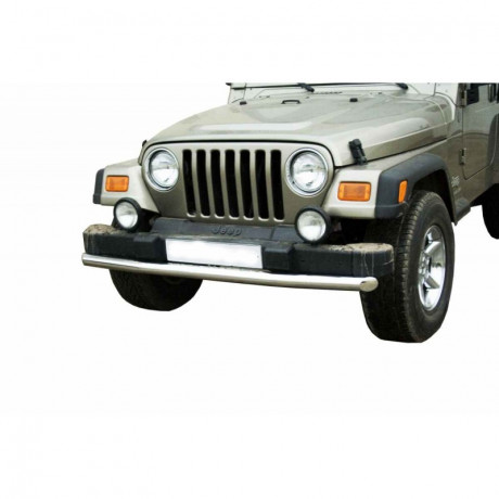 Защита переднего бампера (d63.5) для JEEP Wrangler (2002-2004)(Окрашенное) купить недорого с доставкой в Канск