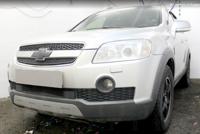 Защита радиатора "Standart" Chevrolet Captiva (2006-2011) низ, чёрная купить недорого с доставкой в Канск