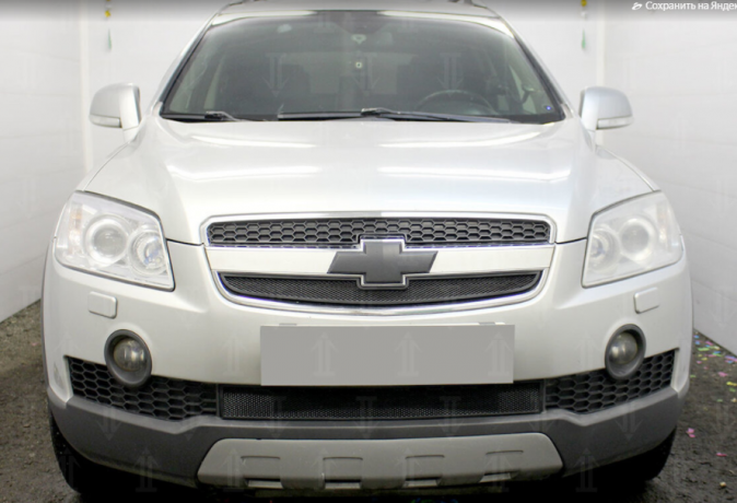 Защита радиатора "Standart" Chevrolet Captiva (2006-2011) низ, чёрная купить недорого с доставкой в Канск