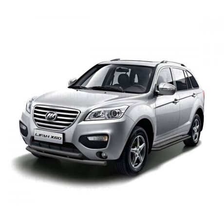 Защита переднего бампера двойная d63/51мм ШАГРЕНЬ (ППК) LIFAN X60 (2012-2016 г.в.) купить недорого с доставкой в Канск