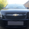 Защита радиатора "Standart" Chevrolet Cobalt (2013-н.в.) низ, чёрная купить недорого с доставкой в Канск