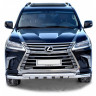 Защита переднего бампера «Труба двойная ЛЮКС» (d76) для Lexus LX 450d (2016-н.в.)(Окрашенное) купить недорого с доставкой в Канск