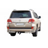 Защита заднего бампера «Уголки двойные» (d76) дя Toyota Land Cruiser 200 (2007-н.в.)(Нерж. Сталь) купить недорого с доставкой в Канск