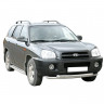 Защита порогов с алюминиевыми накладками (d63,5) для Hyundai Santa-Fe Classic (2007-2012)(Окрашенное) купить недорого с доставкой в Канск