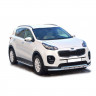 Защита порогов с алюминиевым листом (d63,5) для Kia Sportage (2016-н.в.)(Окрашенное) купить недорого с доставкой в Канск