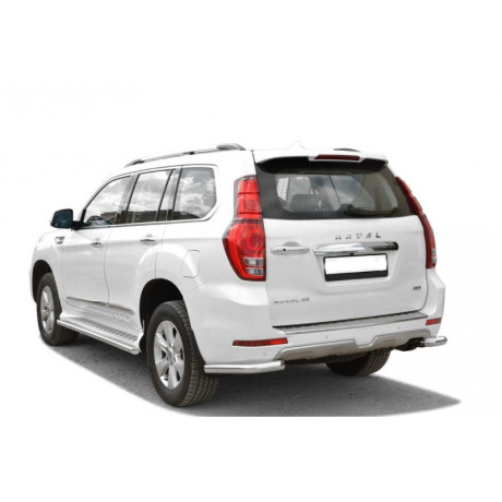 Защита заднего бампера «Уголки» (d63.5) Haval H9(Нерж. Сталь) купить недорого с доставкой в Канск