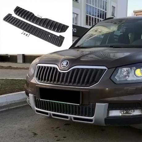 Зимний экран нижний, (текстурный пластик) для Skoda Yeti Outdoor (2013-2018) купить недорого с доставкой в Канск