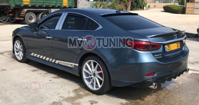 Диффузор заднего бампера var №4 (с килями) для Mazda 6 (2013 - н.в.) купить недорого с доставкой в Канск