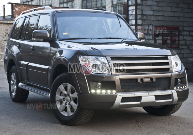 Бампер передний (в сборе) "Broomer Design" для Mitsubishi Pajero 4 (2006-2015) купить недорого с доставкой в Канск