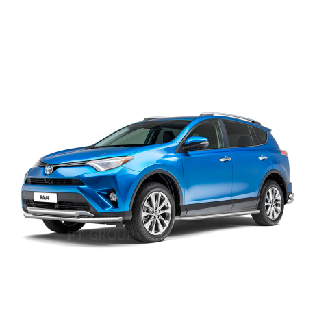 Защита переднего бампера двойная d63/63мм (НПС) Toyota RAV4 (2013-2018 г.в.) купить недорого с доставкой в Канск