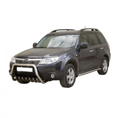 Кенгурин с дополнительной защитой двигателя (d63.5) для Subaru Foreste (2009-2013)(Окрашенное) купить недорого с доставкой в Канск
