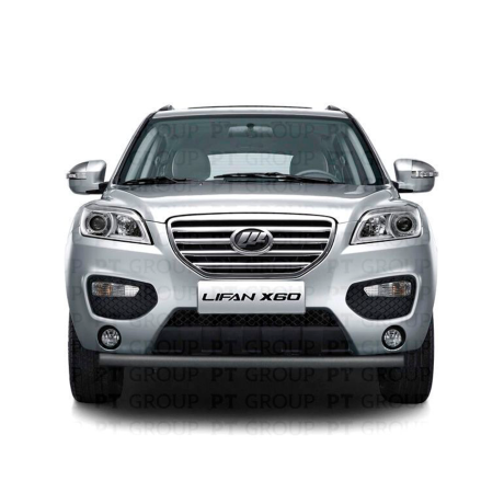 Защита переднего бампера одинарная d63мм ШАГРЕНЬ (ППК) LIFAN X60 (2012-2016 г.в.) купить недорого с доставкой в Канск