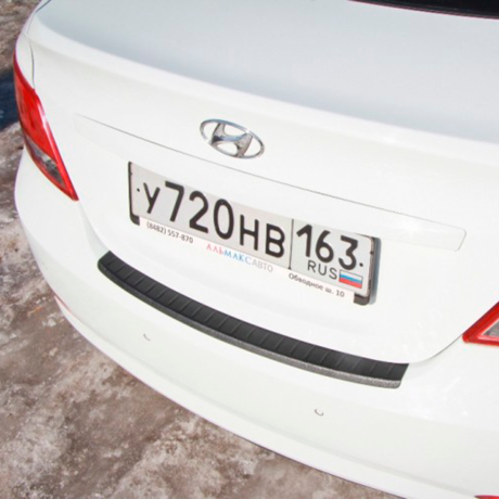 Накладка на задний бампер "АртФорм" Hyundai Solaris (2014-2017 г.в.) купить недорого с доставкой в Канск