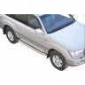 Защита порогов с алюминиевым листом (d63,5) для Toyota Land Cruiser 100 (1998-2007)(Окрашенное) купить недорого с доставкой в Канск