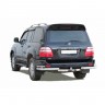 Защита заднего бампера «Уголки двойные» (d76) для Toyota Land Cruiser 100 (1998-2007)(Окрашенное) купить недорого с доставкой в Канск