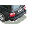 Защита заднего бампера «Уголки двойные» (d76) для Toyota Land Cruiser 100 (1998-2007)(Окрашенное) купить недорого с доставкой в Канск