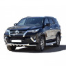 Защита переднего бампера «Труба двойная ЛЮКС» (d63,5) для Toyota Fortuner (2017-н.в.)(Окрашенное) купить недорого с доставкой в Канск