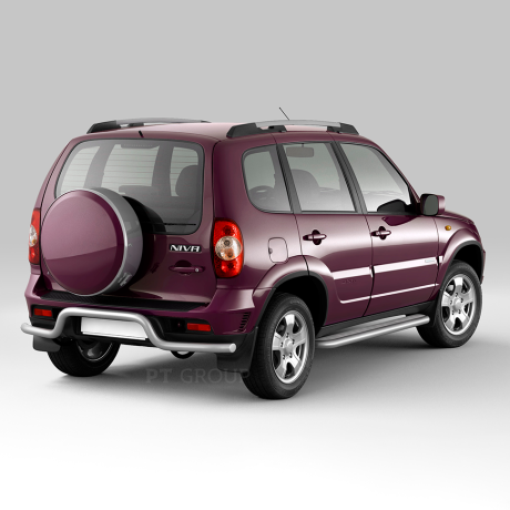 Защита порогов с алюм. площадкой d51мм ИСКРА (ППК) CHEVROLET Niv@ (2009-2020 г.в.), L@DA Niv@ (2020-н.в.), L@DA Niv@ Travel (2021-н.в.) купить недорого с доставкой в Канск