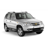 Защита порогов с алюм. фигурной площадкой d63мм ШАГРЕНЬ (ППК) Chevrolet Niv@ (2009-н.в.), L@DA Niv@ 2020-. L@DA Niv@ Travel (2021-н.в.) купить недорого с доставкой в Канск