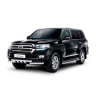 Защита переднего бампера двойная с зубьями d63/63мм (НПС) Toyota Land Cruiser 200 (2014-н.в.) купить недорого с доставкой в Канск