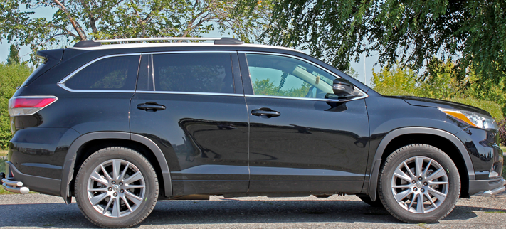 Рейлинги для Toyota Highlander (2013-2019) Серебристый пластик купить недорого с доставкой в Канск