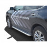 Защита порогов с алюминиевыми накладками (d63,5) для Nissan X-trail (2013-н.в.)(Окрашенное) купить недорого с доставкой в Канск