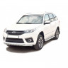 Защита порогов с алюминиевыми накладками для Chery Tiggo 3 (2017-2018)(Окрашенное) купить недорого с доставкой в Канск