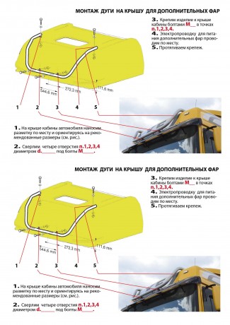 Дуга на крышу для дополнительных фар DAF FT XF105.510-560 (2008-2013)(Окрашенное) купить недорого с доставкой в Канск