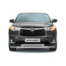 Защита переднего бампера двойная d63/51мм (НПС) Toyota Highlander (2014-н.в.) купить недорого с доставкой в Канск