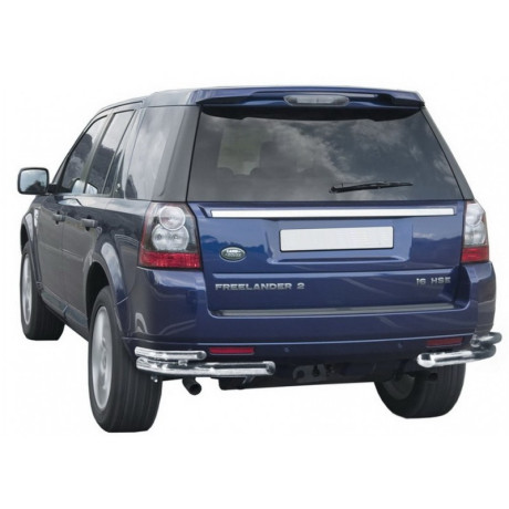 Защита заднего бампера «Уголки двойные» (d63.5) для Land Rover Freelander 2 (2012-2014)(Нерж. Сталь) купить недорого с доставкой в Канск