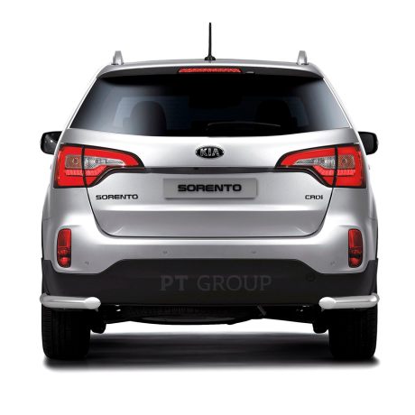 Защита заднего бампера угловая d63мм (НПС) KIA Sorento (2014-2020 г.в.) купить недорого с доставкой в Канск