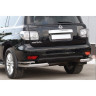 Защита заднего бампера «Уголки двойные» (d76) для Nissan Patrol (2010-2013)(Нерж. Сталь) купить недорого с доставкой в Канск
