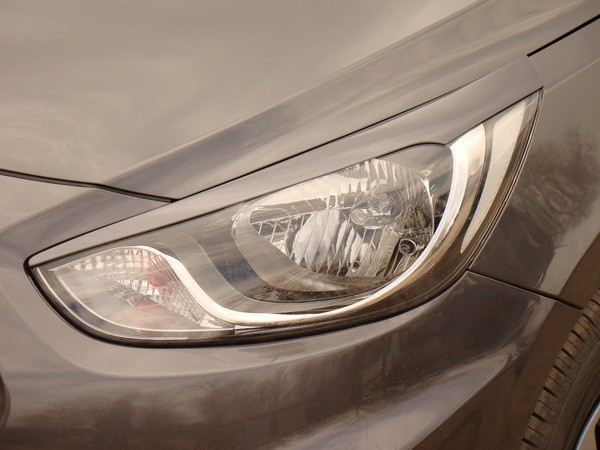 Накладки на фары (реснички) var №2 для Hyundai Solaris (2010-2013) купить недорого с доставкой в Канск
