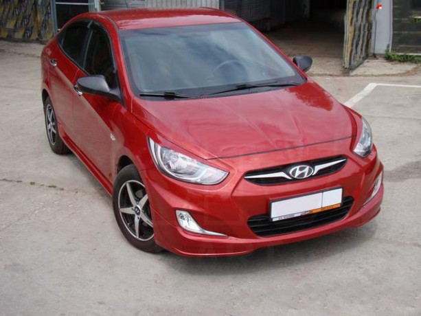 Накладки на фары (реснички) var №2 для Hyundai Solaris (2010-2013) купить недорого с доставкой в Канск