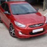 Накладки на фары (реснички) var №2 для Hyundai Solaris (2010-2013) купить недорого с доставкой в Канск