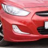 Накладки на фары (реснички) var №2 для Hyundai Solaris (2010-2013) купить недорого с доставкой в Канск