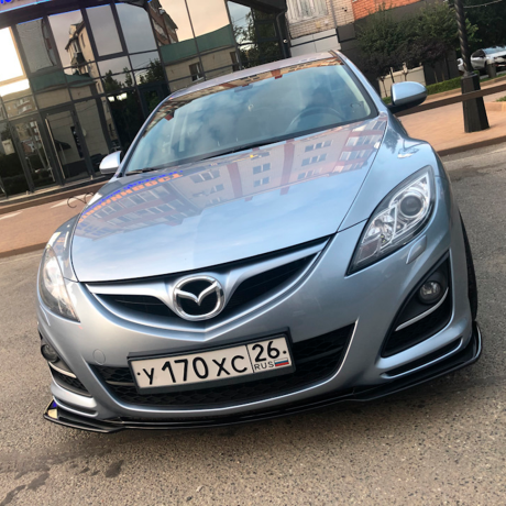 Комплект сплиттеров "KENSTYLE" для Mazda 6 GH (передний сплиттер рестайлинг 2011-2013) купить недорого с доставкой в Канск