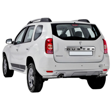 Защита заднего бампера «Уголки» (d63,5) для Renault Duster (2011-2015)(Нерж. Сталь) купить недорого с доставкой в Канск
