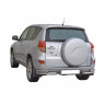 Защита заднего бампера «Уголки двойные» (d76) для Toyota RAV4 (2006-2012)(Окрашенное) купить недорого с доставкой в Канск