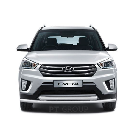 Защита переднего бампера двойная d63/63мм (НПС) HYUNDAI Creta (2016-н.в.) купить недорого с доставкой в Канск