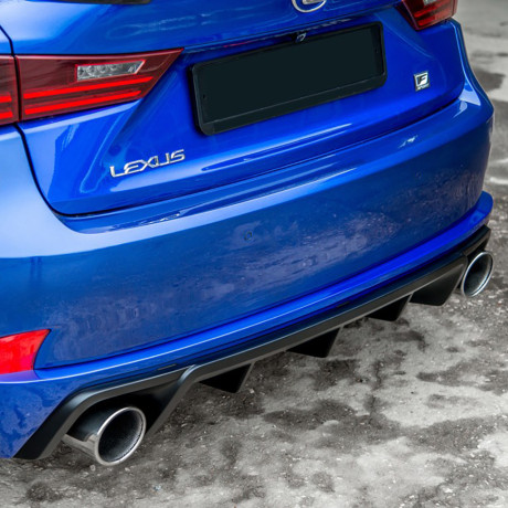 Диффузор заднего бампера №1 (с килями) для Lexus IS III (с 2013-2022) купить недорого с доставкой в Канск