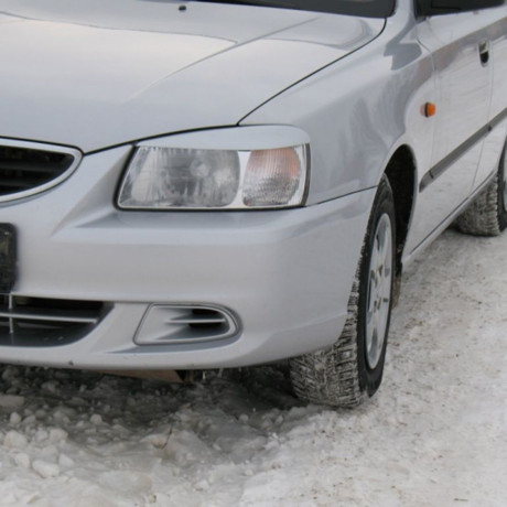 Накладки на фары (реснички) для Hyundai Accent (1999-2012) купить недорого с доставкой в Канск