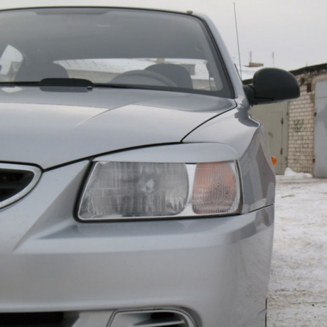 Накладки на фары (реснички) для Hyundai Accent (1999-2012) купить недорого с доставкой в Канск