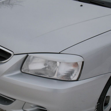 Накладки на фары (реснички) для Hyundai Accent (1999-2012) купить недорого с доставкой в Канск