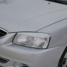 Накладки на фары (реснички) для Hyundai Accent (1999-2012) купить недорого с доставкой в Канск