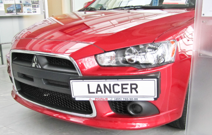 Рамка под номер на передний бампер для Mitsubishi Lancer X (2010-2016) купить недорого с доставкой в Канск
