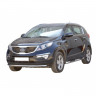 Защита порогов «Труба с проступью» (d76) для Kia Sportage (2010-2015)(Окрашенное) купить недорого с доставкой в Канск