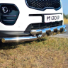 Защита переднего бампера двойная с зубьями d63/63мм KIA Sportage (2016-н.в.) купить недорого с доставкой в Канск